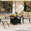 Round Wood Metal Outdoor Chat Table , 55cm W 55cm D