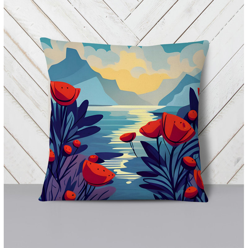 Throw Pillow, 16"H x 16"W, Pillow Cover Only - No Insert