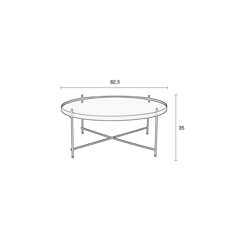 Table de bout Cupid, Noir