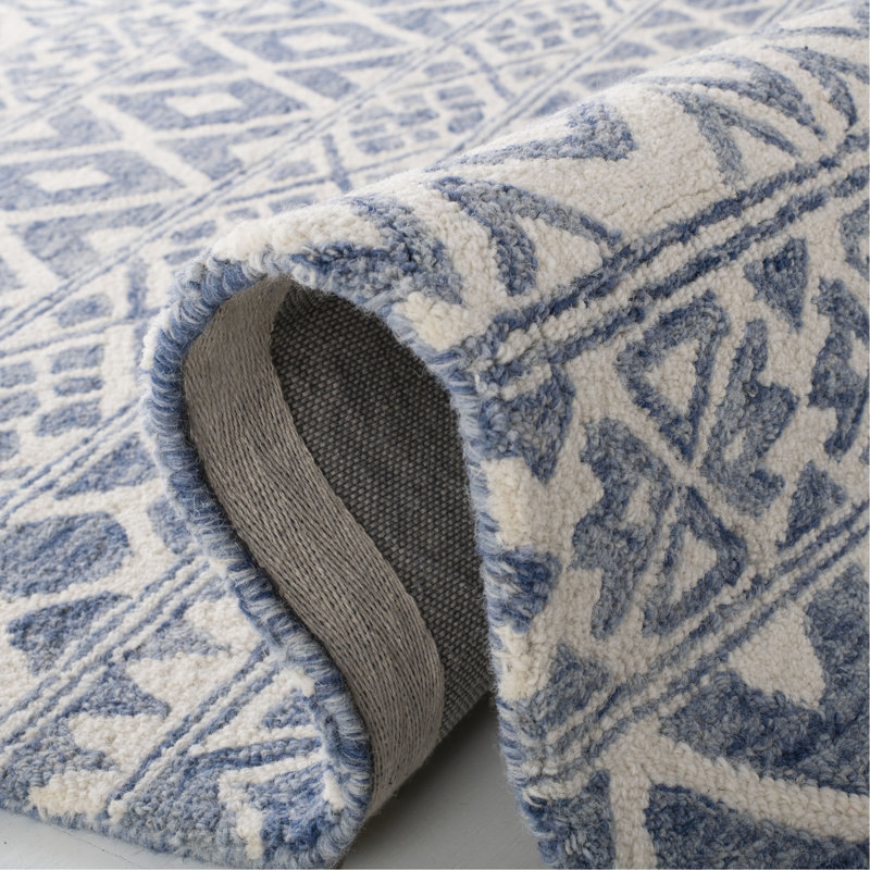 Theresa Lauren Ralph Lauren Hand Tufted Wool Pile Ikat Rug, Rectangle 4' x 6'