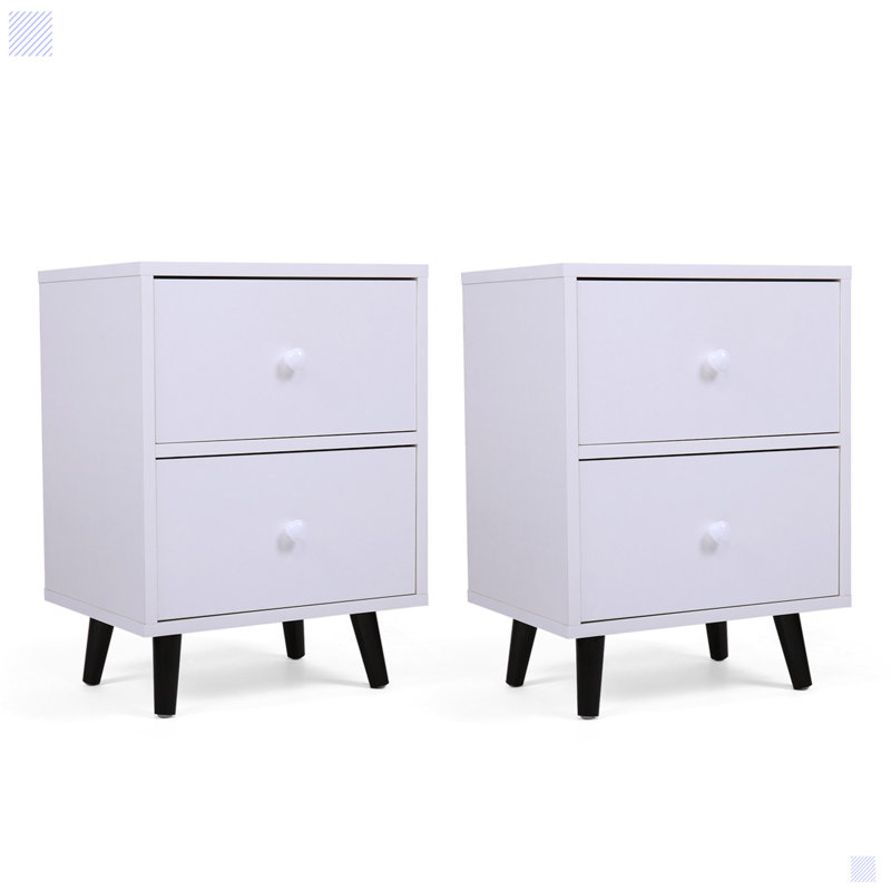 Ensemble de 2 tables de chevet modernes Mid-Century