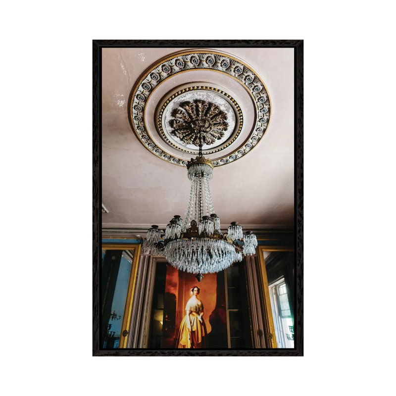 Charleston Chandelier VI by Bethany Young - Print on Canvas, 101.6cm H x 66.04cm W x 3.81cm D, Black Framed