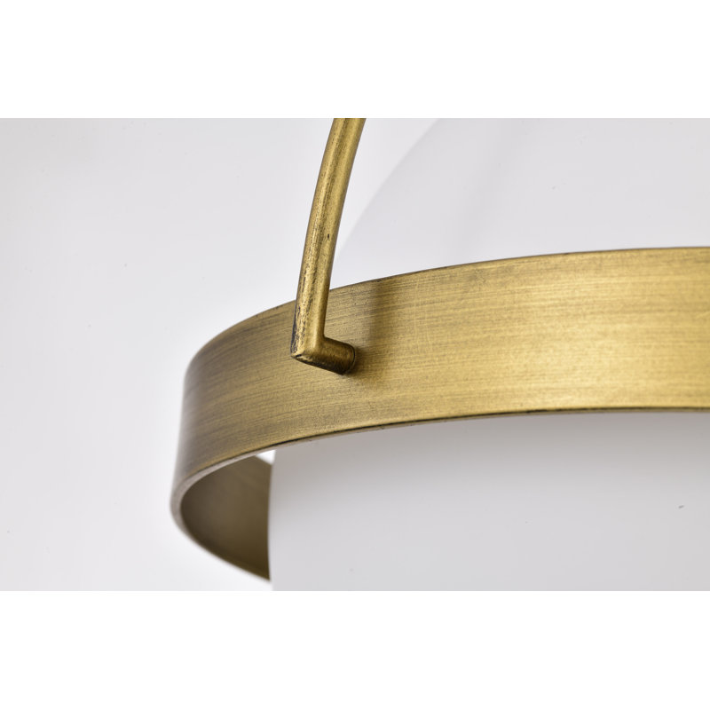 Plafonnier encastré en verre Orleans, H 9,13 po x l 10 po x P 10 po, Laiton naturel