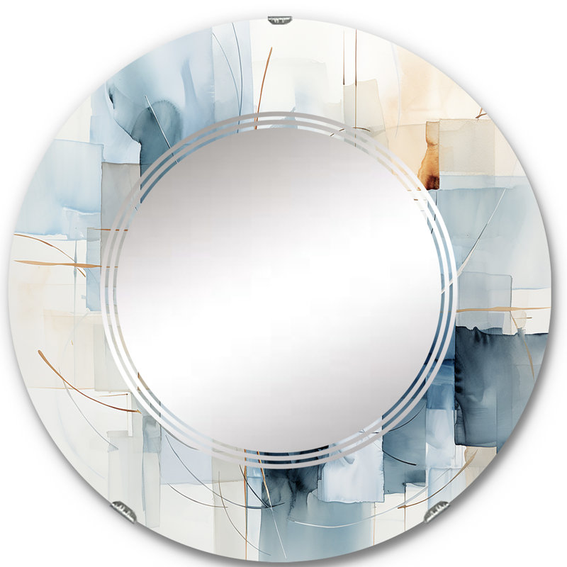 Jonstone - Miroir mural rond moderne, 24 po x 24 po