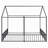Metal Twin Size House Platform Beds, Two Shared Beds