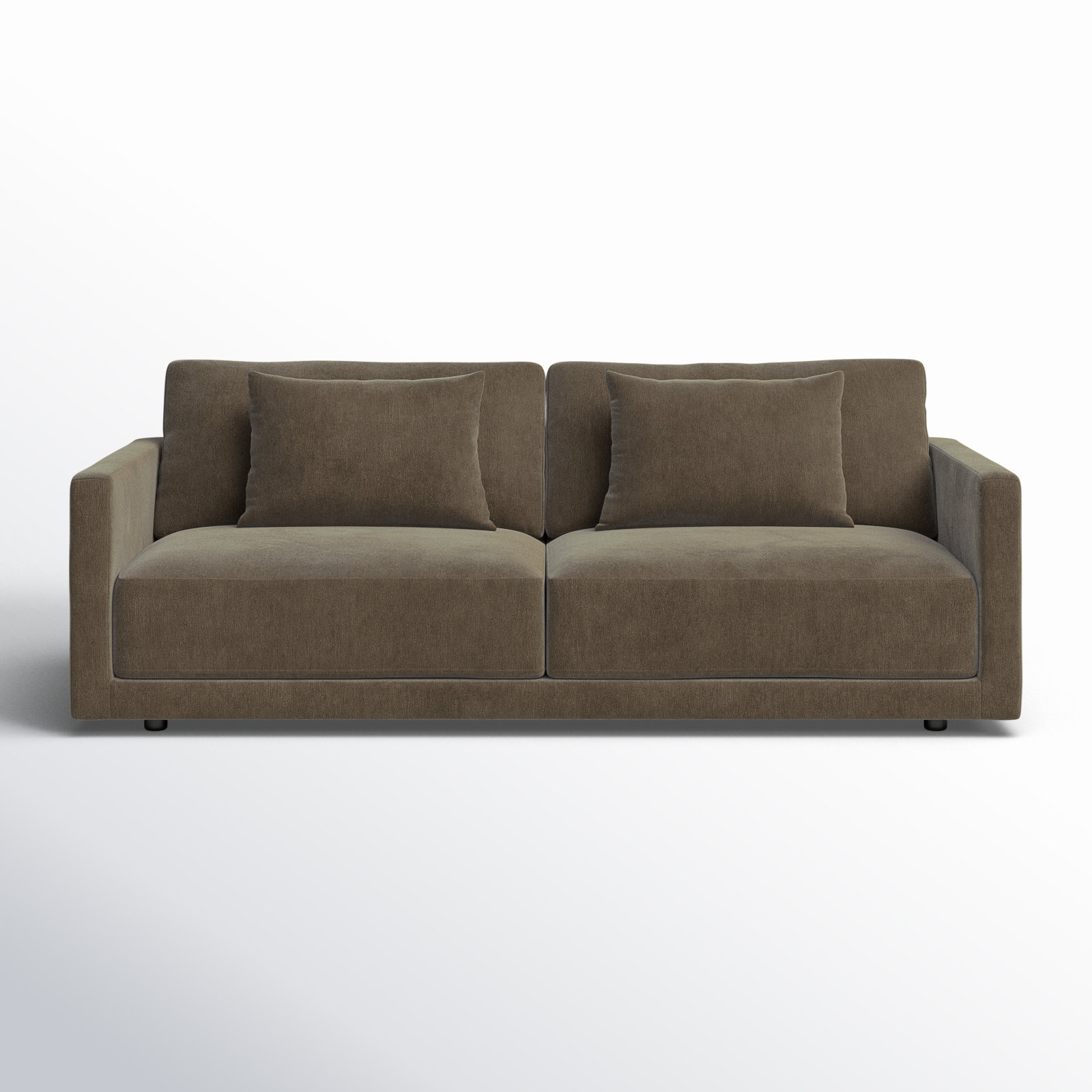 Kenji 84'' Upholstered Sofa, Olive Green Performance Chenille