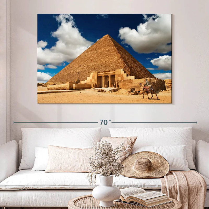 Adella Egyptian Pyramid, 34" H x 51" W