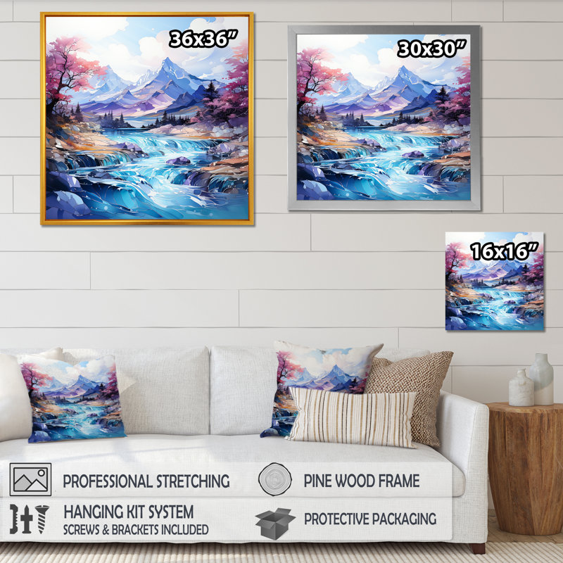 Glacier Charm In Alaska I sur impression sur toile, Cadre doré simple, H 30 po x l 30 po x P 1 po