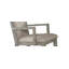 Chaise avec accoudoirs en tissu et chêne gris (ensemble de 2)