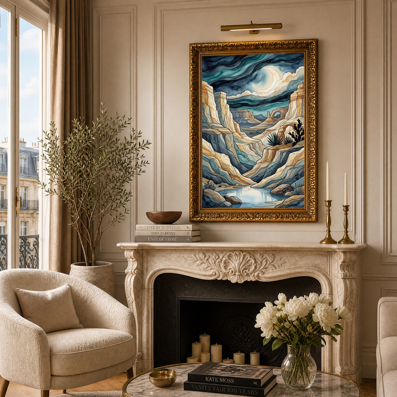 Impression sur toile Layered Canyon, H 24 po x l 16 po