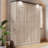Queen Size Murphy Bed With LED, Beige