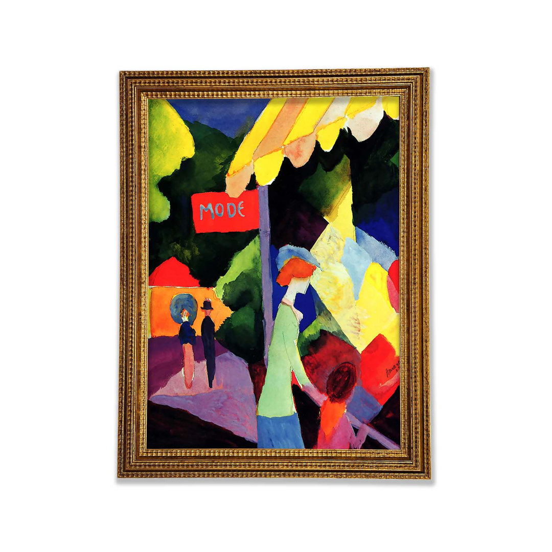 August Macke Fashion Window - Einzelner Bilderrahmen Kunstdrucke