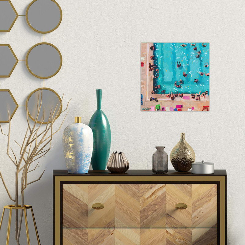 Room In The Pool - Wrapped Canvas Painting, 45.72 cm H x 45.72 cm W x 1.91 cm D