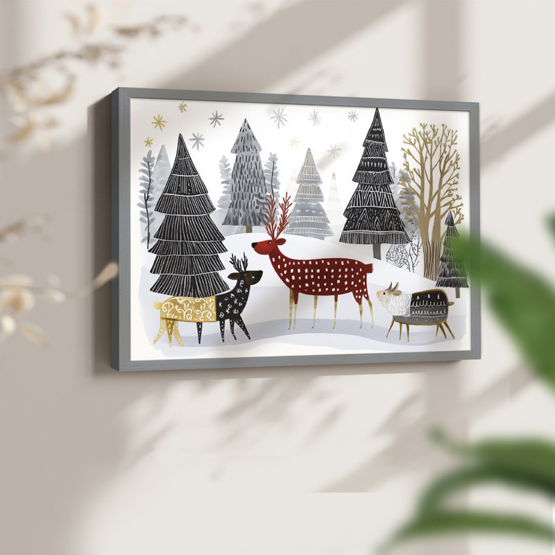Art de Noël - DCXC - Reproduction encadrée - Restickable, H 8 po x l 10 po, Gris