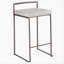 Tabouret de bar contemporain empilable en acier inoxydable avec coussin en tissu Cowboy par LumiSource - ensemble de 2-318276268-318276275