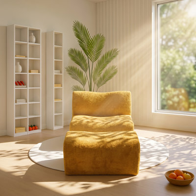Fauteuil en velours compressé Modasi l 58,66 po x P 31,89 po x H 26,77 po