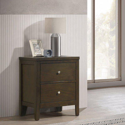 2-Drawer Bedroom Nightstand, Bedside Nightstand Table