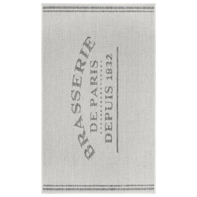 Brasserie De Paris Cream Rug, Rectangle 92 x 150 cm