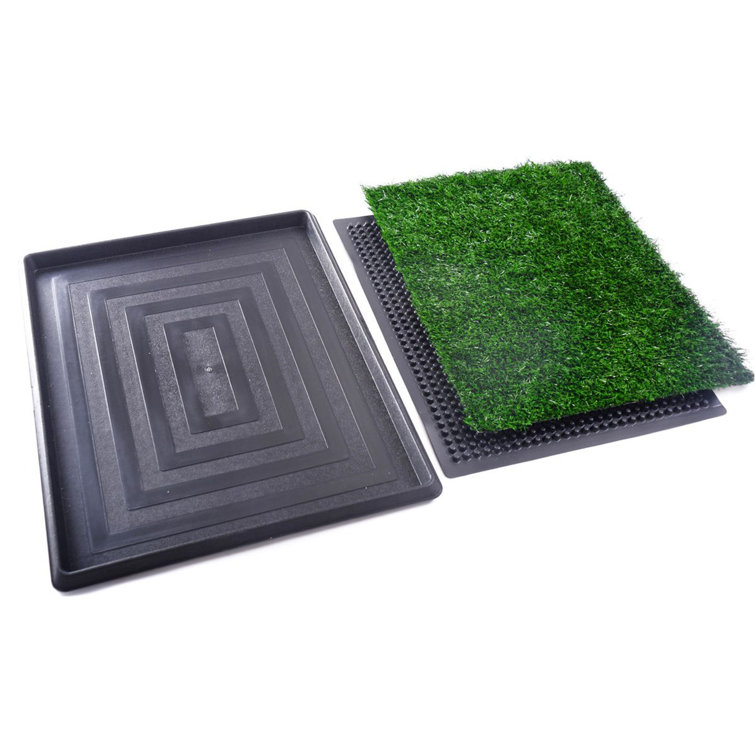 Dog Grass Pad With Tray, Artificial Grass Mats Washable Grass Pee Pads For  Dogs, Pet Toilet Potty Tray For Puppy & Small Pet, Dogs Turf Potty Training