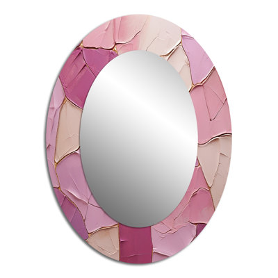 Miroir mural rose moderne rose