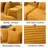 79.3'' Corduroy Comfortable 3 Seater Sofa  With Ottoman-106876917