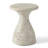 Concrete Indoor/Outdoor Side Table, Round Hourglass End Table with Faux Marble Finish