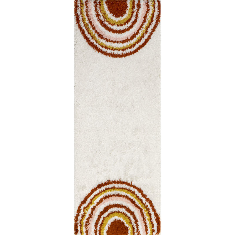 Dotty Half Sunset Shag Area Rug, Runner 2'6" x 6'