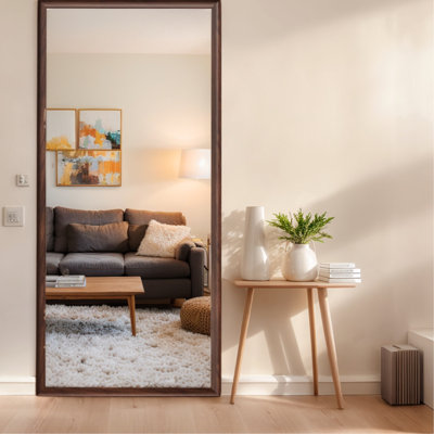 70"X31" Full Length Mirror With Classic Wooden Frame - Vintage Home Accent Enhances Aesthetics