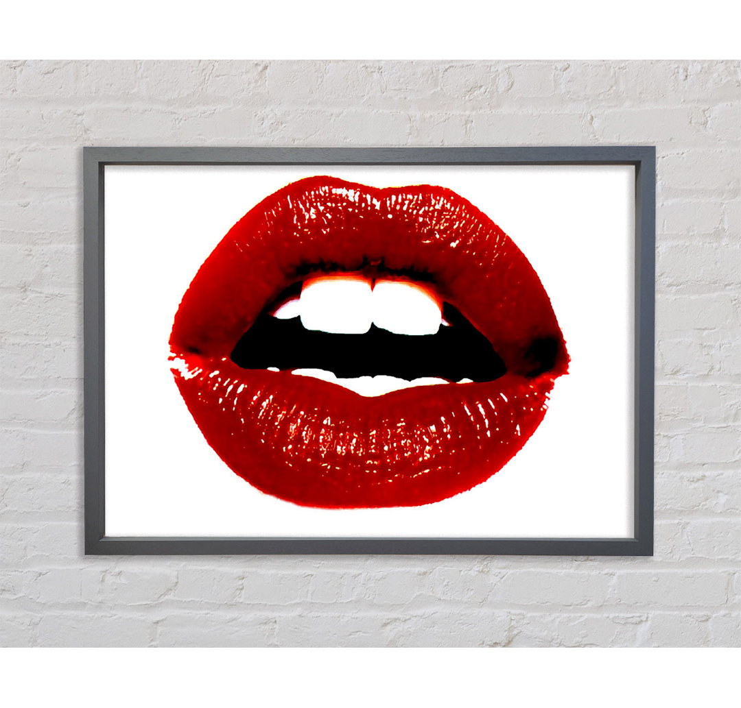 Red Hot Lips - Einzelne Bilderrahmen Kunstdrucke auf Leinwand