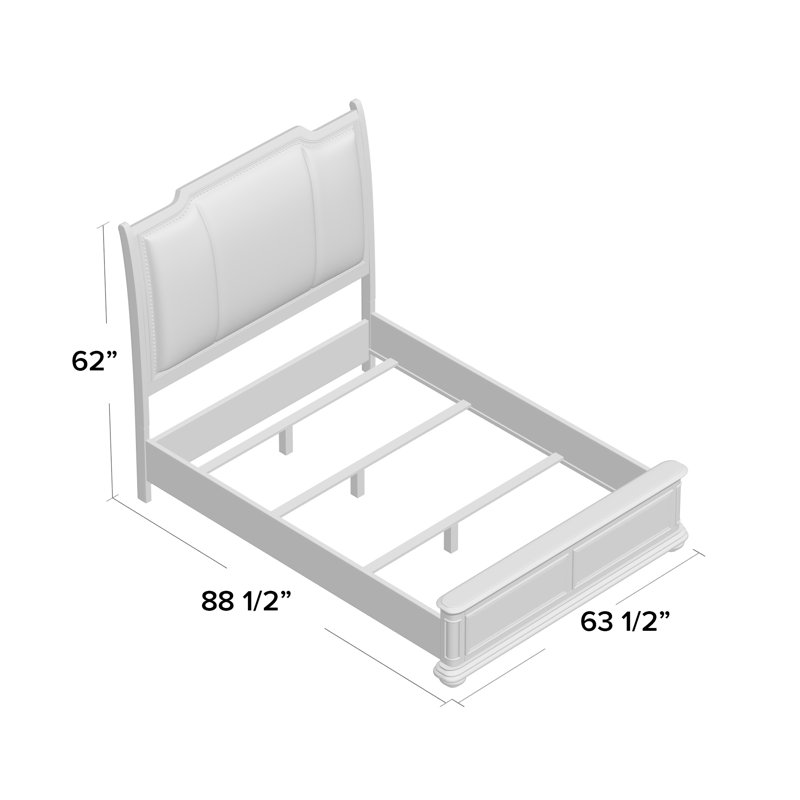 Lapel Upholstered Panel Bed, California King