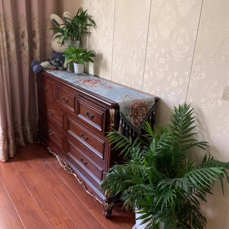 Brown Solid Wood Rectangular Dressers & Chests