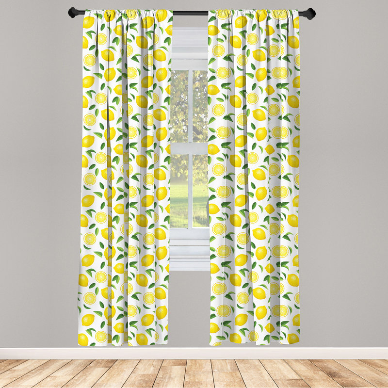 Semi-Sheer Rod Pocket Curtain Panels, 28" x 84"