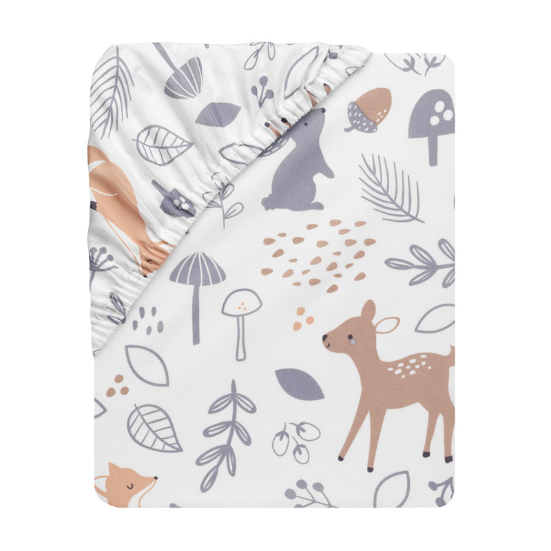Drap-housse pour lit de bébé animaux Deer Park