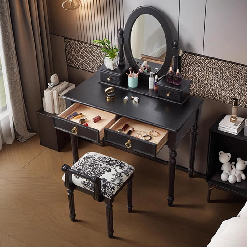 Ensemble de coiffeuse avec miroir et tiroirs