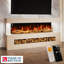 Davinci Stone Effect Freestanding Electric Fireplace Suite | 1500mm 3-sided Led Electric Fire with Panoramic Flame | Remote & App Control | Led Side Light-77022334