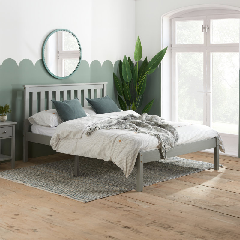 Alam Bed Frame, Small Double (4'), Grey