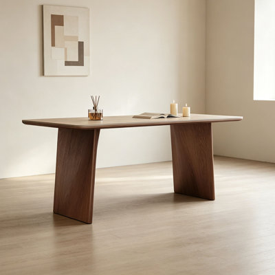 Table moderne en noyer fritté Modern