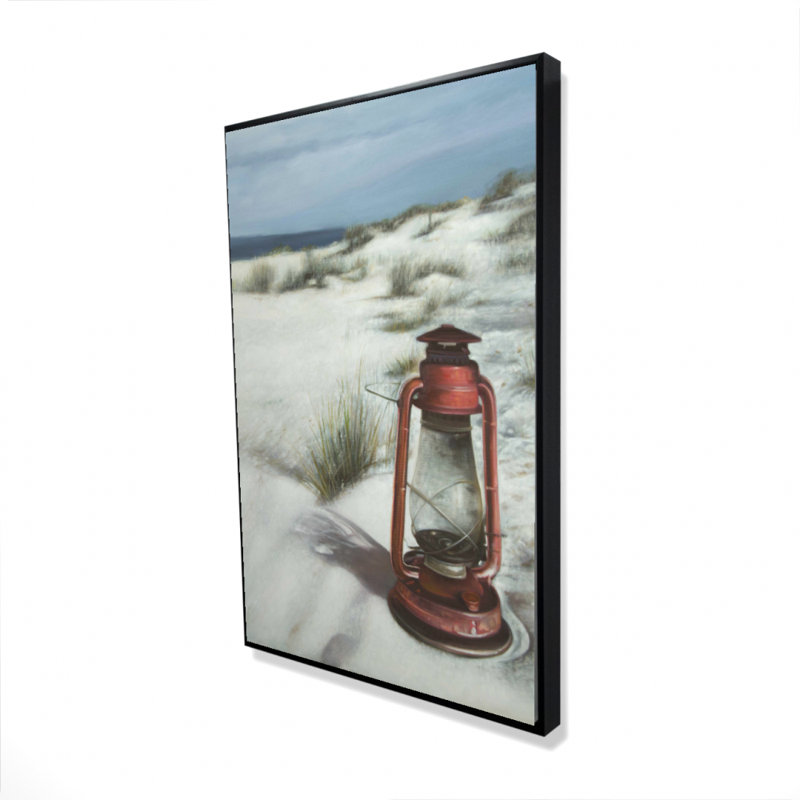 "Lanterne sur la plage" sur toile, H 36 po x l 24 po