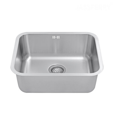 Belfry Kitchen Locklin 450mm W Single Bowl Stainless Steel Kitchen Sink 0