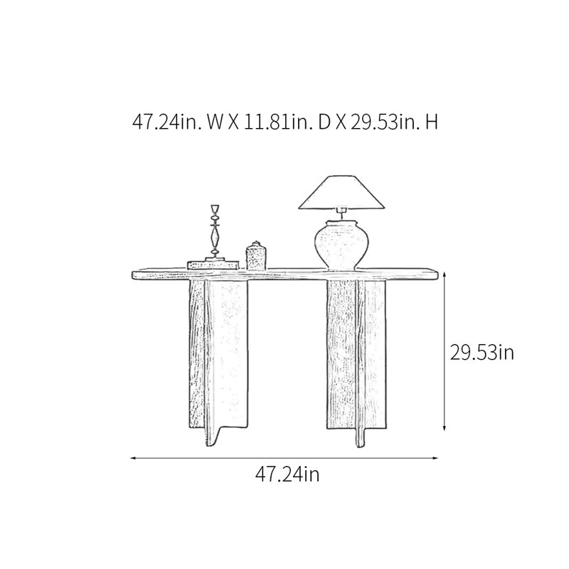 Console Retro Minimalist Art, H 29,53 po x l 47,24 po x P 11,81 po