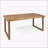 Outdoor 69" Solid Wood Dining Table-1623320907
