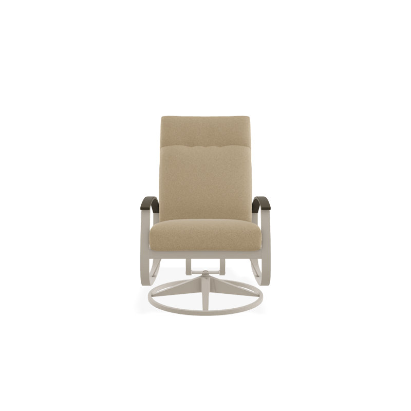 Belle Isle Outdoor Rocker Chair, Canvas Sapphire Blue Sunbrella, Beachwood P40, Textured Black