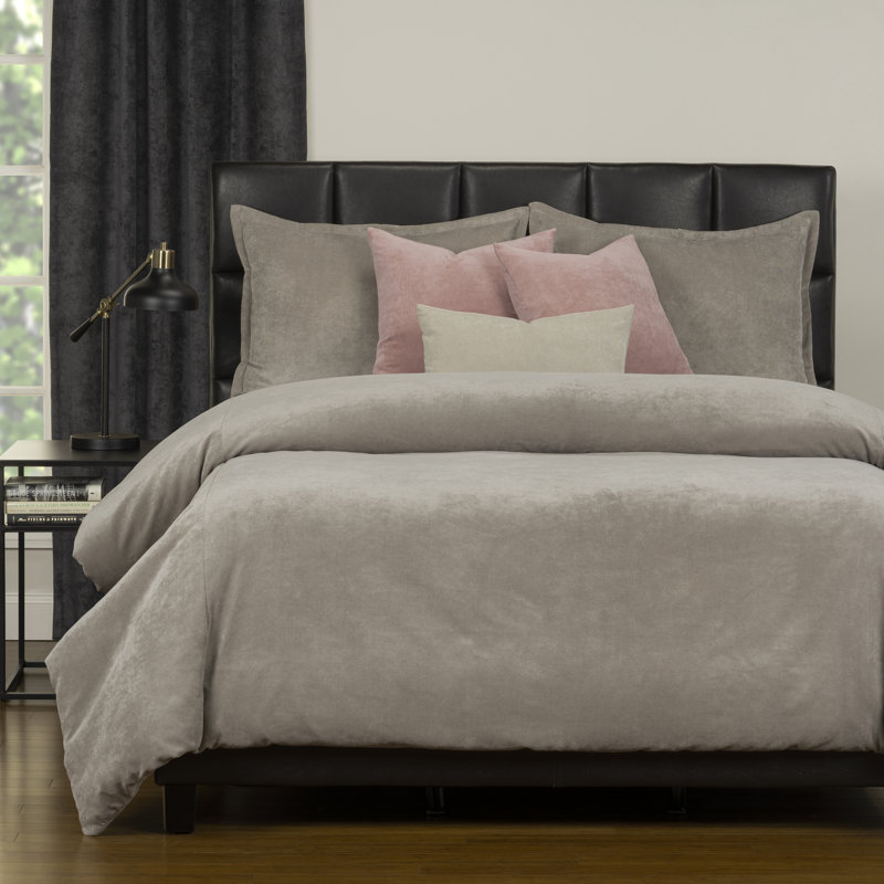 Polyester Channel Duvet Cover & Insert, King Duvet Cover + 6 Additional Pieces, Dove