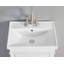 Meuble-lavabo simple 20 po avec comptoir en porcelaine et lavabo Elmington, blanc, pré-assemblé