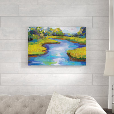 Barn Island by Jeanette Vertentes - Wrapped Canvas Painting