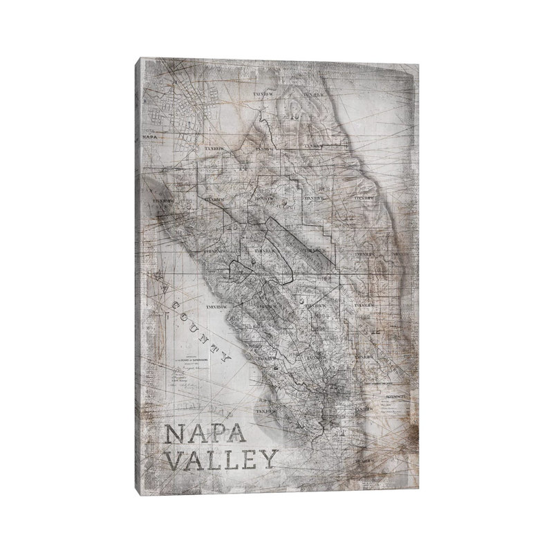 Napa Valley 1 Piece Wrapped Canvas Wall Art, 20.32 cm H x 30.48 cm W