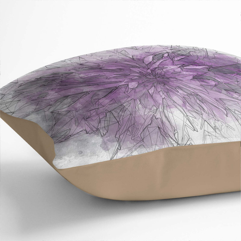 Abstract Square Cushion, 40cm H x 40cm W x 15cm D, Stone