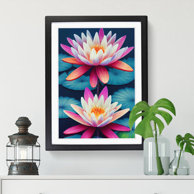 Water Lily Flowers - Single Picture Frame Print