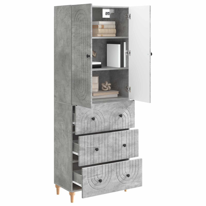 Storage Cabinet, Concrete Grey