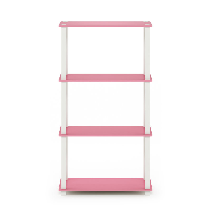 Johnston Etagere Bookcase, Pink/White